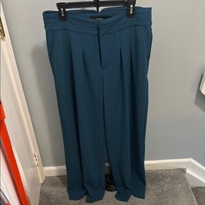 Teal Pleated Trousers